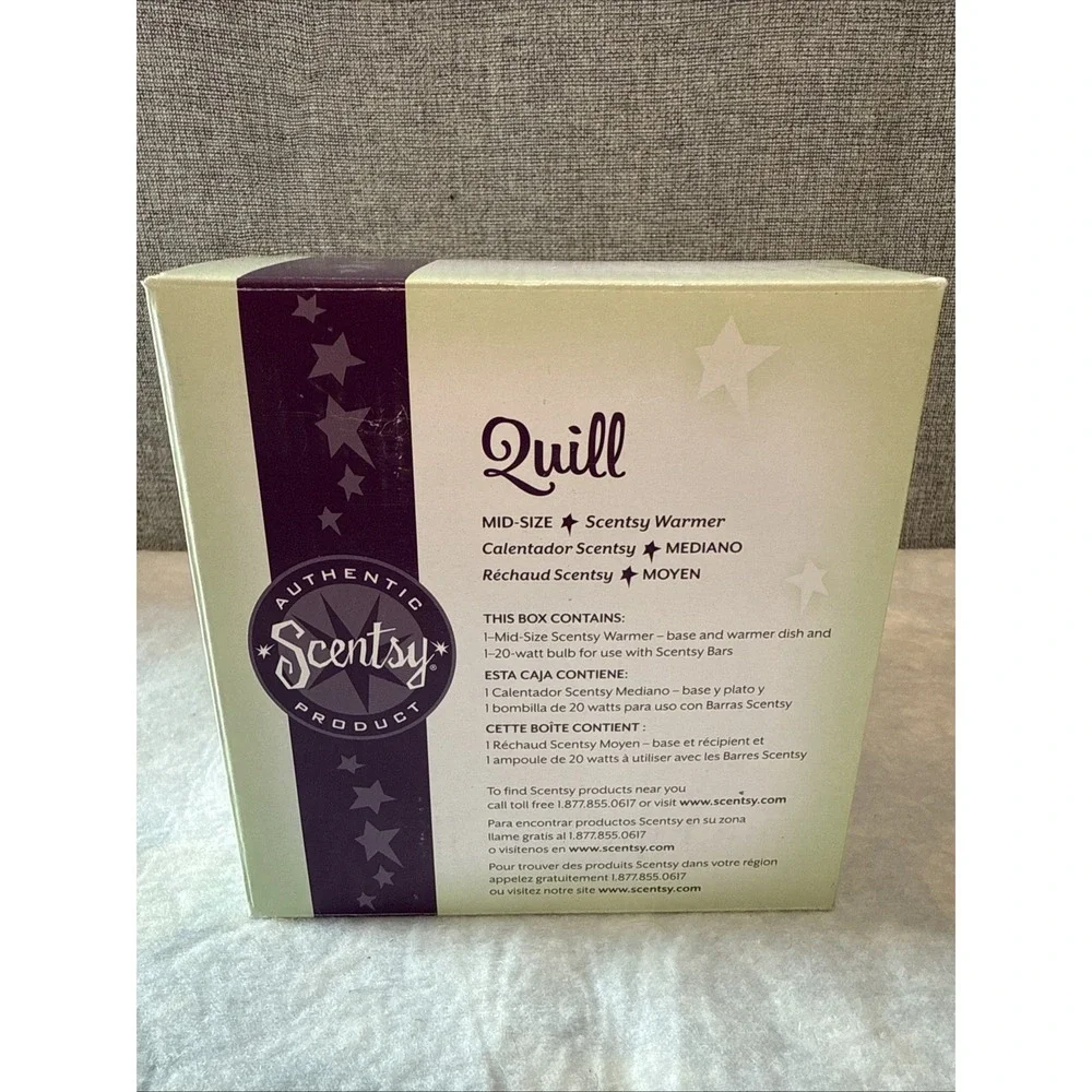 NEW Scentsy QUILL Wax Warmer‎ Mid Size Brown 2010 RETIRED MSW-QUIL
